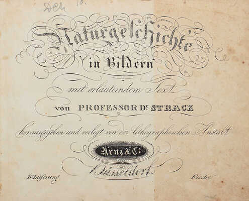 [Естествознание в картинках с пояснительным текстом профессора д-ра Штрака, изданное литографическим институтом], 1819